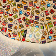 Load image into Gallery viewer, Colorful baseball-themed pins on a map of Cooperstown, New York.