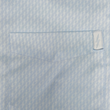 Load image into Gallery viewer, Close up pocket view of the baby blue long sleeve EveryWEAR adult button up. Pattern is subtle white 7-Bolts lined up all against each other across a baby blue background. The shirt is featured on a soft background of a wave hitting the beach.