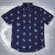 Load image into Gallery viewer, 7-Strong's adult Ballpark Blueprints shirt, featuring overhead maps of all the major league stadiums, center justified against a background of one of the drawn maps.