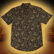 Load image into Gallery viewer, Short-sleeve shirt with a detailed gold dragon pattern on a yellow background